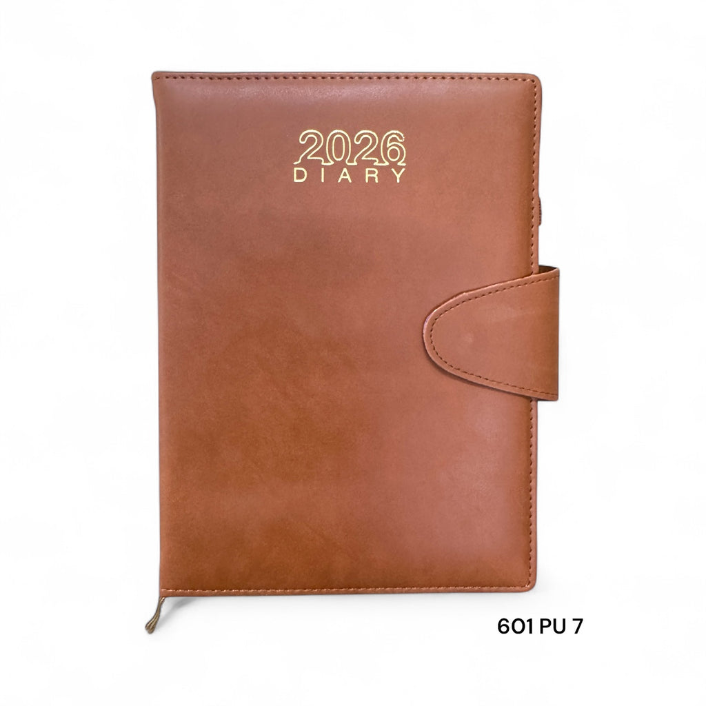 Leather A4  Diary 2026 , Magnet Lock , Model-601PU7