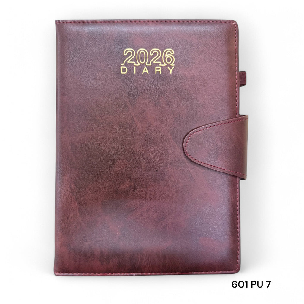 Leather A4  Diary 2026 , Magnet Lock , Model-601PU7