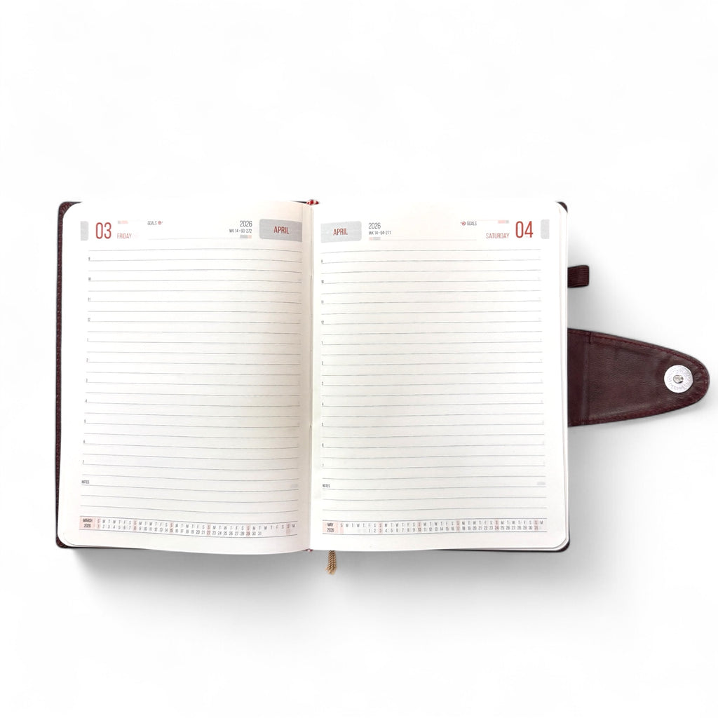 Leather A4  Diary 2026 , Magnet Lock , Model-601PU7